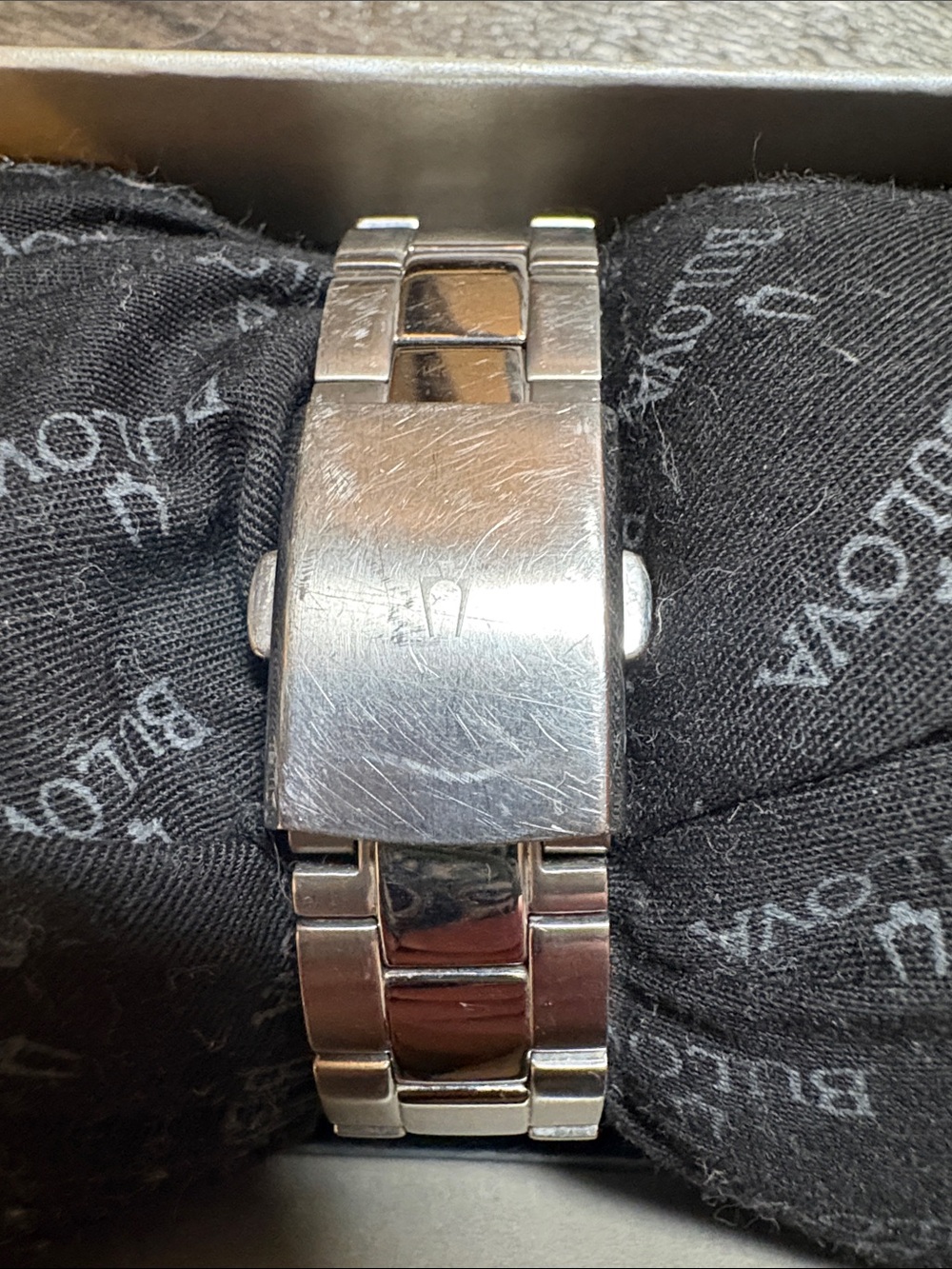 Bulova Silver Bracelet Watch with Light Blue Dial and Heart Open-Heart - Picture 5 of 8